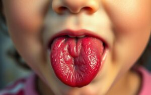 malinowy język u dziecka